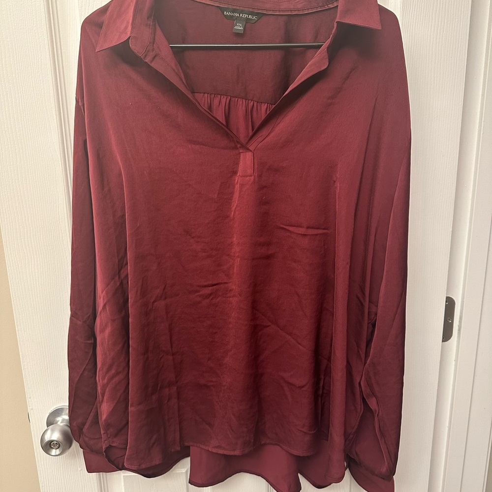 Banana Republic Washed Satin Tunic Size:XXL